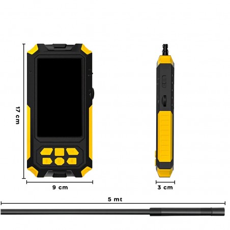 Endoscope industriel 317231 Sonde caméra pour inspection avec écran LCD 1080P