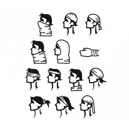 Braga- Passe montagne - écharpe impression mâchoire squelettique - TESCHIO - isolation thermique optimale