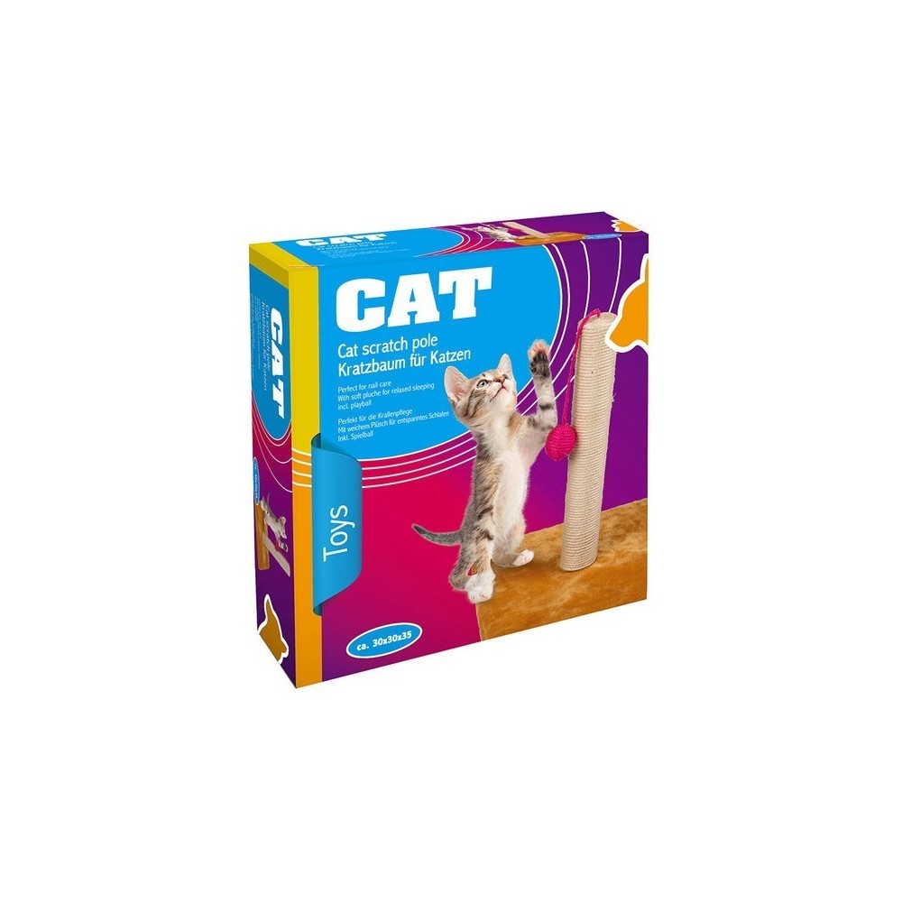 Sisal grattoir avec socle en bois pour les chats - jouet pour animal