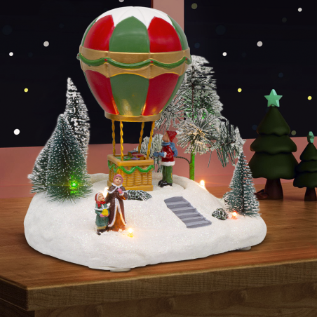 Village de Noël 34x23x22cm 361063 Décoration avec Lumières, Musique et Mouvement