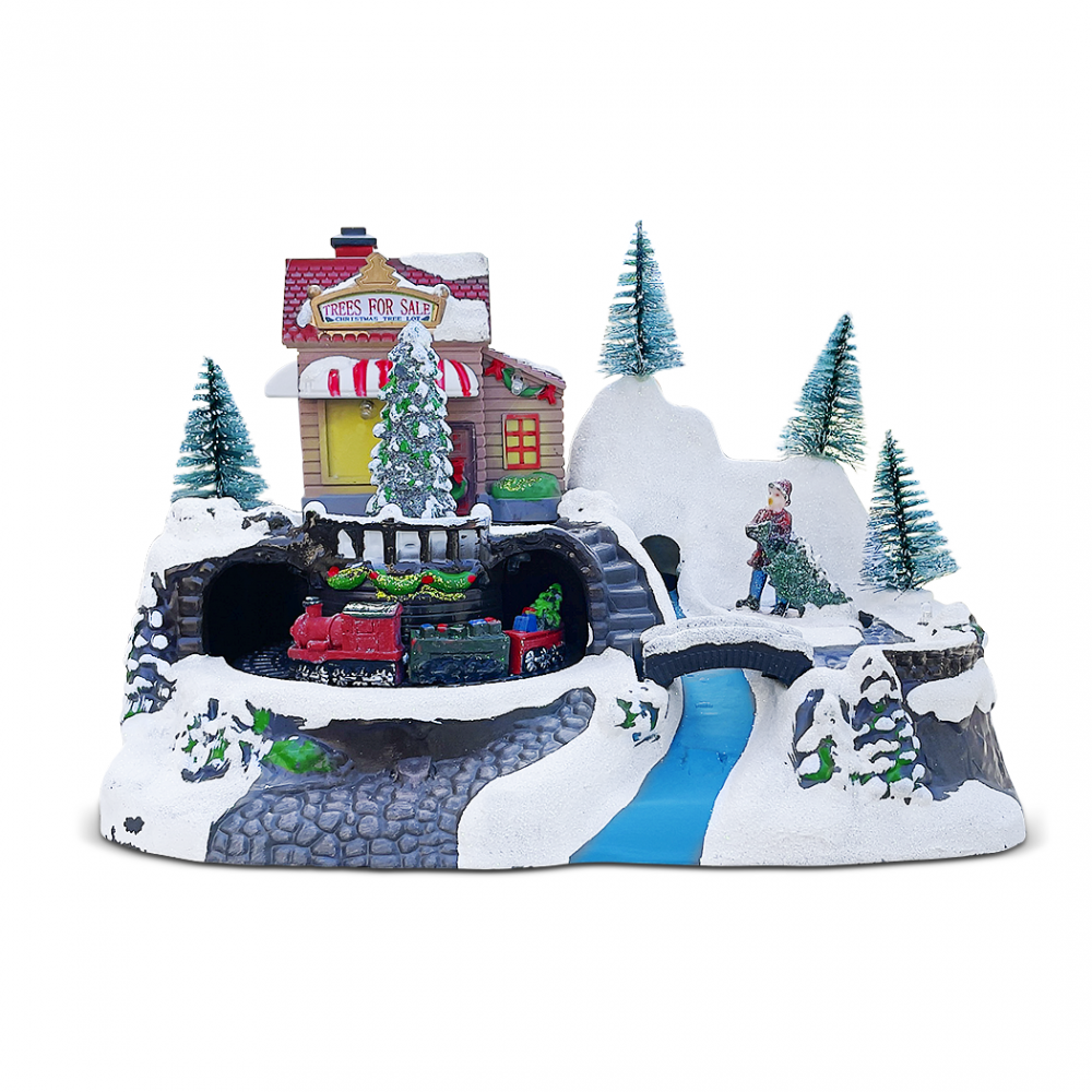 243012 Carrousel de Noël - Train avec lumières,...