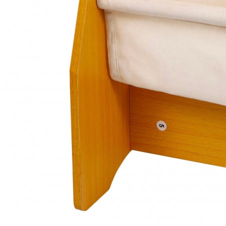 Étagère bibliothèque enfant Montessori 4 niveaux en bois et tissu