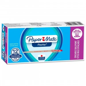 Stylo effaçable Paper Mate rouge Lot de 12 pièces Pointe...