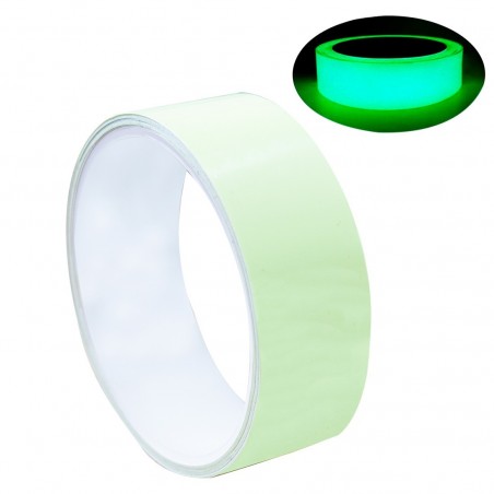 Le ruban lumineux brille dans le noir 3cmx3mt 00129 Adhésif vert fluorescent
