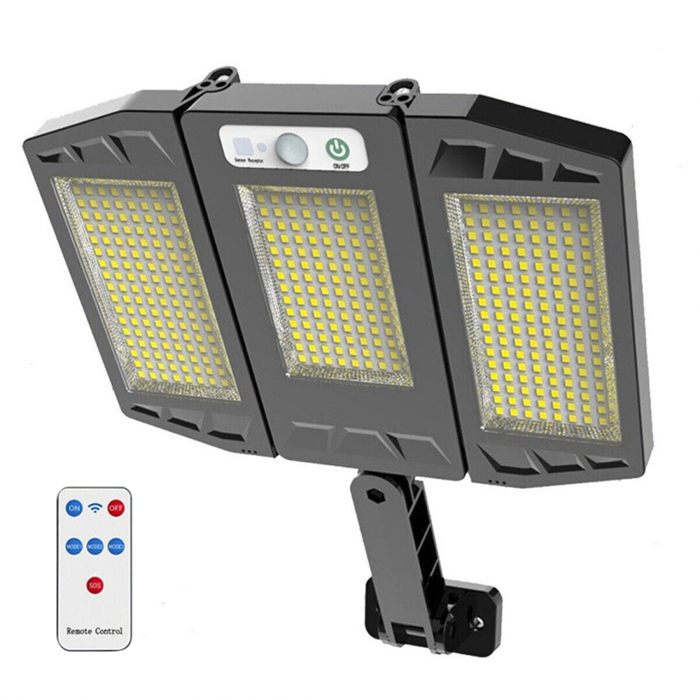 Spot solaire 384 smd LED Détecteur mouvement télécommande HS-V97 Photovoltaïque