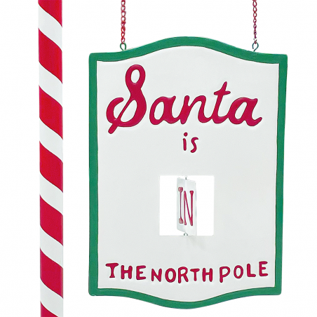 Panneau Père Noël rouge 45x15x77cm 436003 Décoration de Noël Père Noël