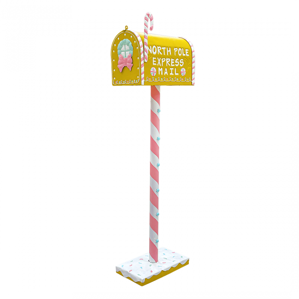 Boîte aux lettres Père Noël 106H cm Candy Gold 436001 Décoration de Noël