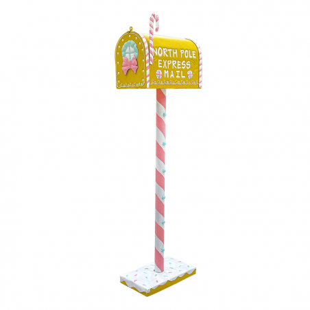 Boîte aux lettres Père Noël 106H cm Candy Gold 436001 Décoration de Noël