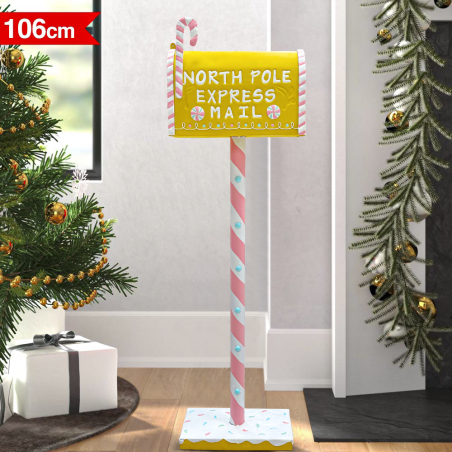 Boîte aux lettres Père Noël 106H cm Candy Gold 436001 Décoration de Noël
