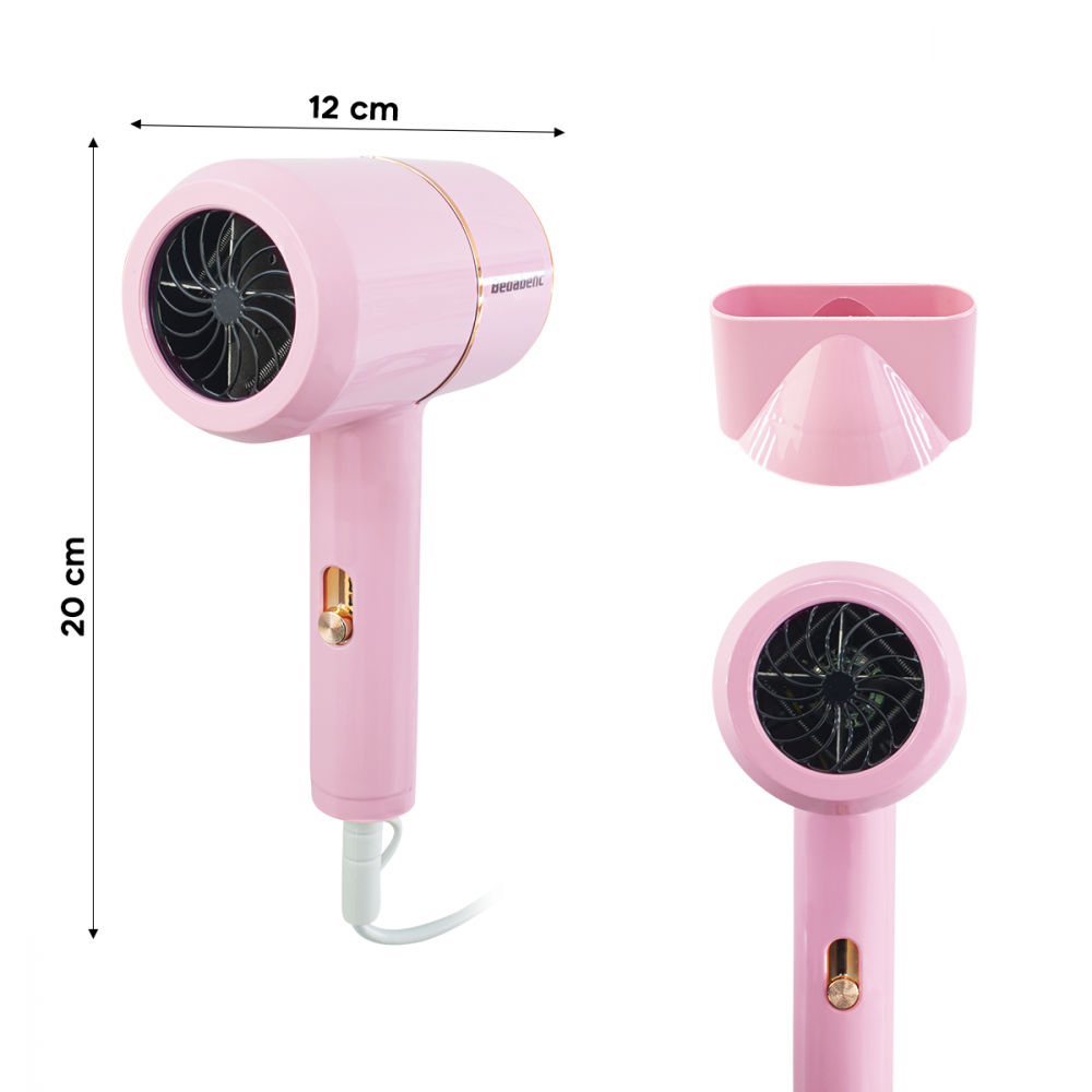 Mini Sèche Cheveux Voyage 1000W 12x20 cm...