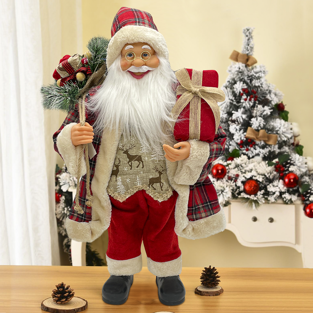 Père Noël écossais rouge 144246 Robe en velours...