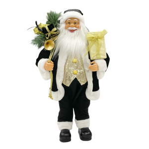 Père Noël noir et doré 144268 robe velours 90cm mini...