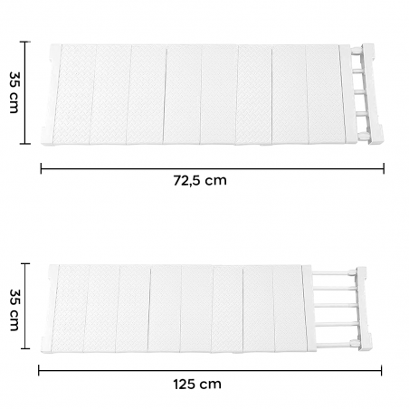 Étagère extensible pour armoires 35x72,5 cm étagère télescopique pour meubles