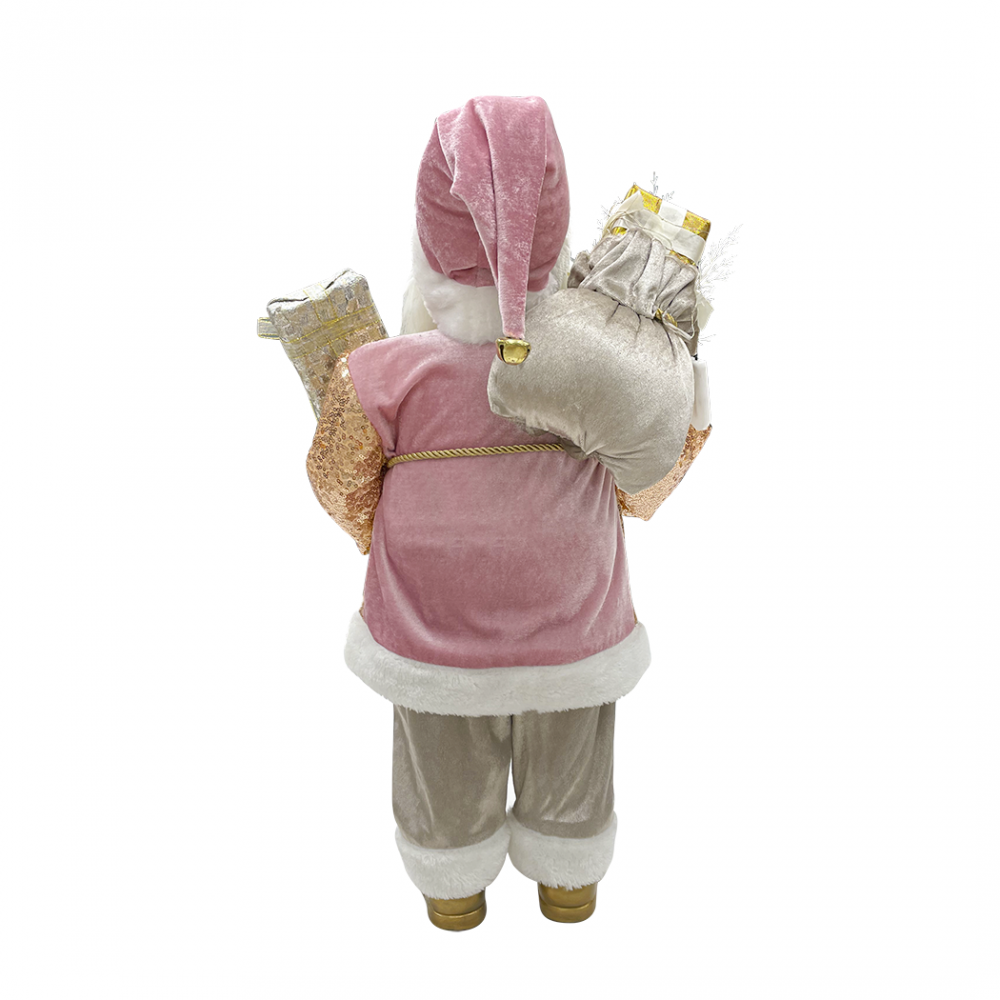 Père Noël à paillettes rose 144294 décoration...