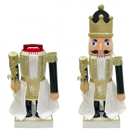 Casse-noisette soldat 392082 soldat noir 160Hcm avec lumières, sons et mouvement