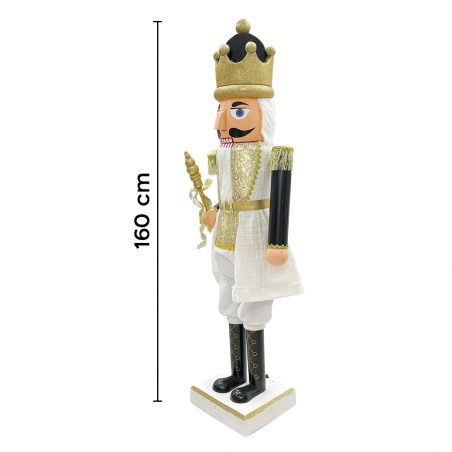 Casse-noisette soldat 392082 soldat noir 160Hcm avec lumières, sons et mouvement