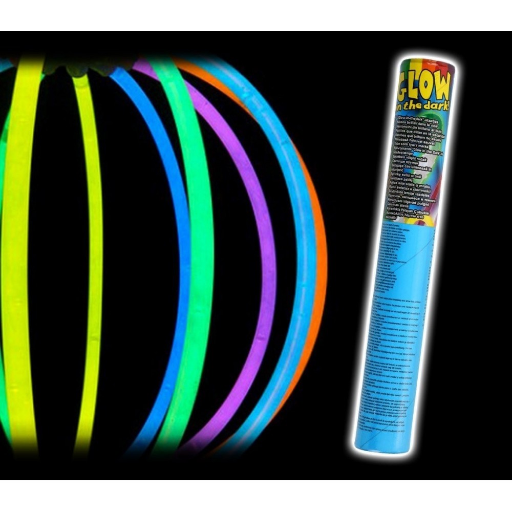 Lot de 15 Bracelets de couleurs fluorescentes qui brillent à la lueur sombre DARK
