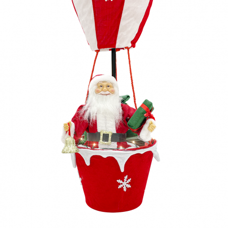 Ballon Père Noël 392050 Décorations de Noël 110H cm avec lumières et sons