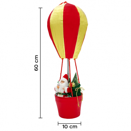 Ballon Père Noël 392020 Décorations de Noël 60H cm avec lumières et sons