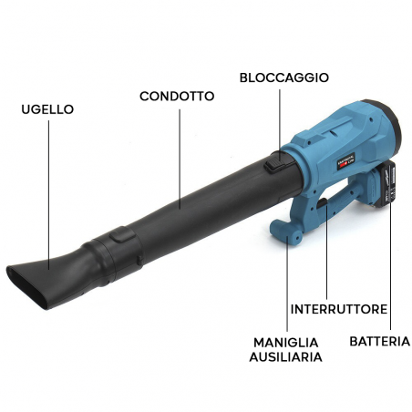 Souffleur à batterie KRAFTROYAL QOF3011 souffleur portable rechargeable 26V