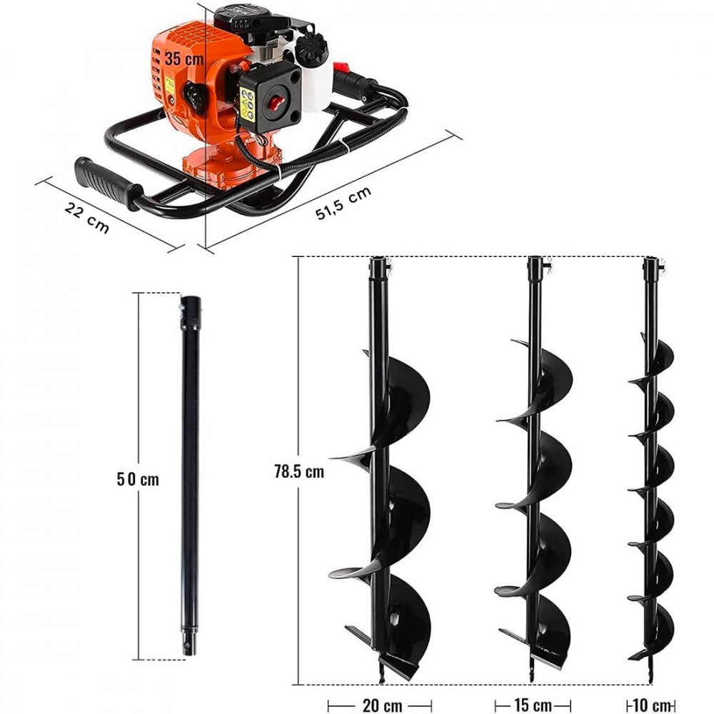 Vis sans fin essence moteur 2 temps 84979 52cc...