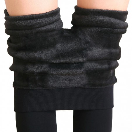 2 pcs Legging thermique femme ZERO DEGREES noir avec polaire sans couture