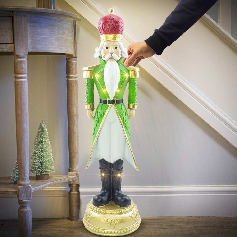 Casse-noisette de Noël soldat vert H71cm 436024...