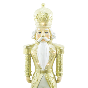 Soldat Casse-Noisette de Noël Blanc et Or H71cm 436023... 2