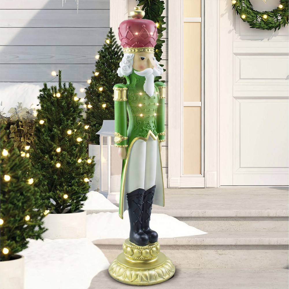 Soldat Casse-Noisette de Noël Vert H91cm 436020...