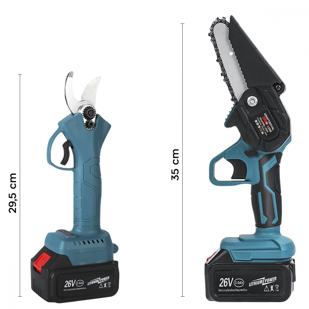 Kit 2 unité tronçonneuse et sécateur KRAFTROYAL...