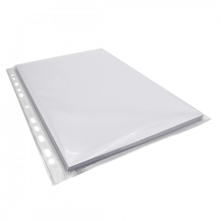 Paquet de 300 enveloppes transparentes perforées brillantes universelles 22x30cm