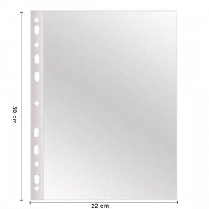 Paquet de 100 enveloppes transparentes perforées... 2