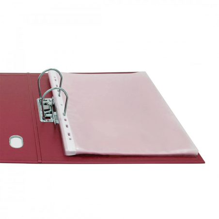 Paquet de 100 enveloppes transparentes perforées brillantes universelles 22x30cm