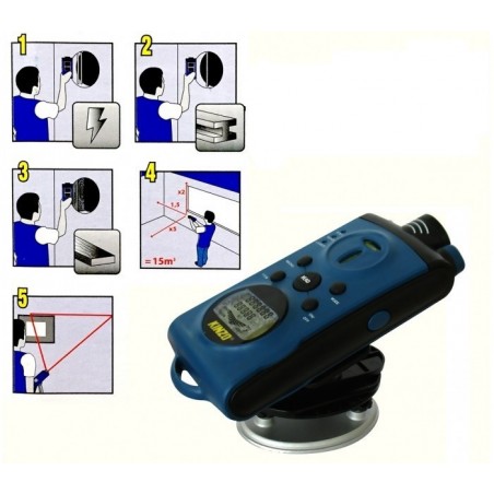 Outils 5 en 1 - télémètre laser et d'un détecteur KINZO (Outil bricolage et atelier professionnel)