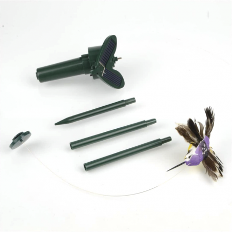 Colibri électrique avec décoration d'ornement cour de jardin de panneau solaire