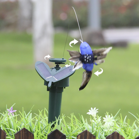 Colibri électrique avec décoration d'ornement cour de jardin de panneau solaire