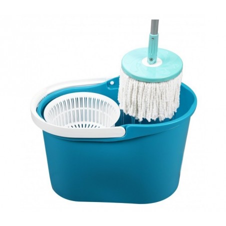 Balais + Seau (360 pivotant) avec poignée extensible Magic Mop LIFETIME CLEAN 53922- Balais + Seau (360 pivotant) avec poignée extensible Magic Mop LIFETIME CLEAN 53922-