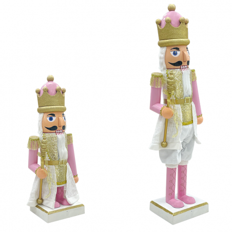 Soldat Casse-Noisette 392070 Toy Soldier Rose 80Hcm Décorations de Noël