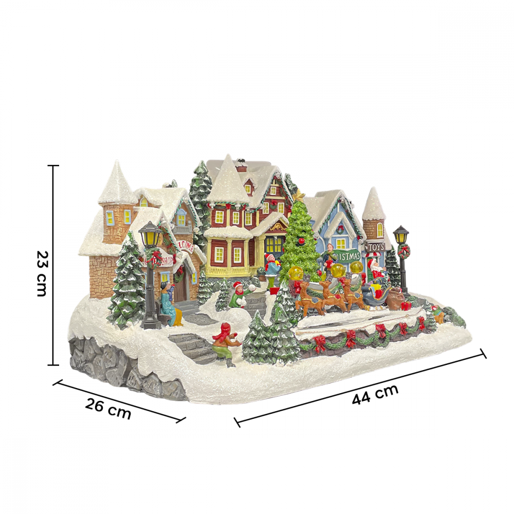 Santa Claus Sleigh Town 367009 avec lumières,...