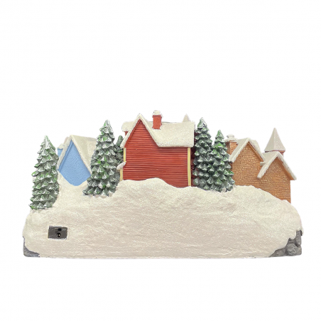 Santa Claus Sleigh Town 367009 avec lumières, sons et mouvement 44x26x23