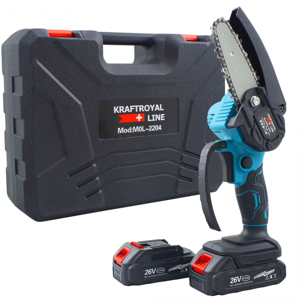 Mini tronçonneuse d'élagage manuel KRAFTROYAL...