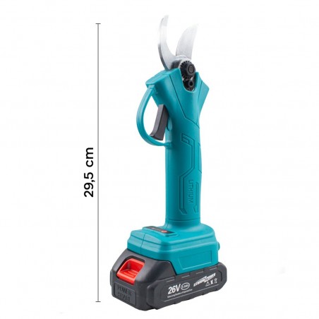 Sécateur électrique KRAFTROYAL YOD-5016 avec 2 batteries 26V Coupe 25mm