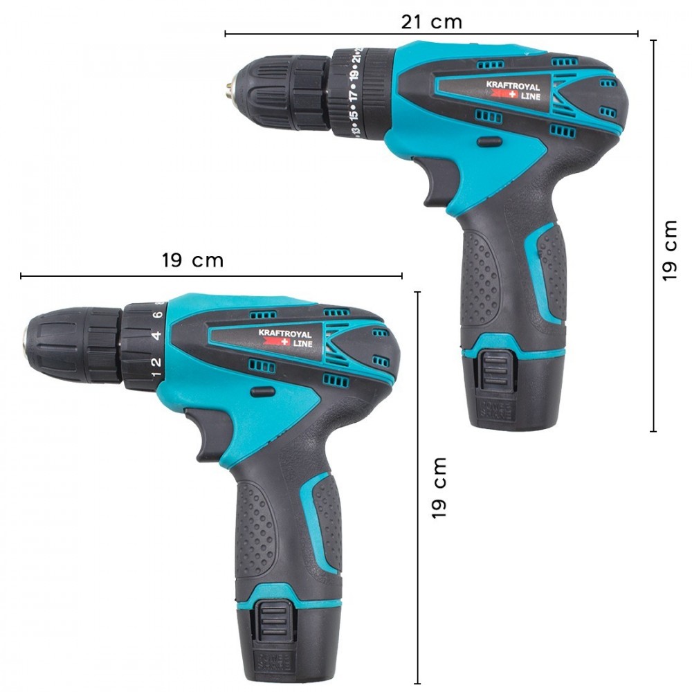 Perceuse visseuse sans fil 18V KRAFTROYAL...