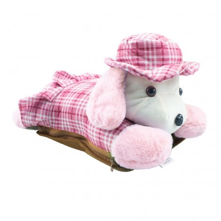 Bouillotte électrique peluche chien 439001 rechargeable avec poche