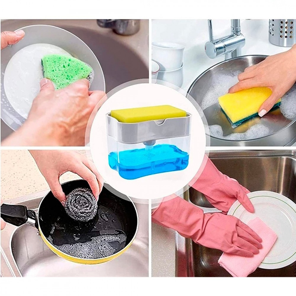 Distributeur de détergent à vaisselle 2 en 1...