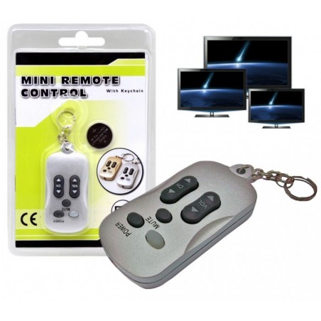 Porte clé 2 en 1 fonction de télécommande pour la télévision - Argent 1092 