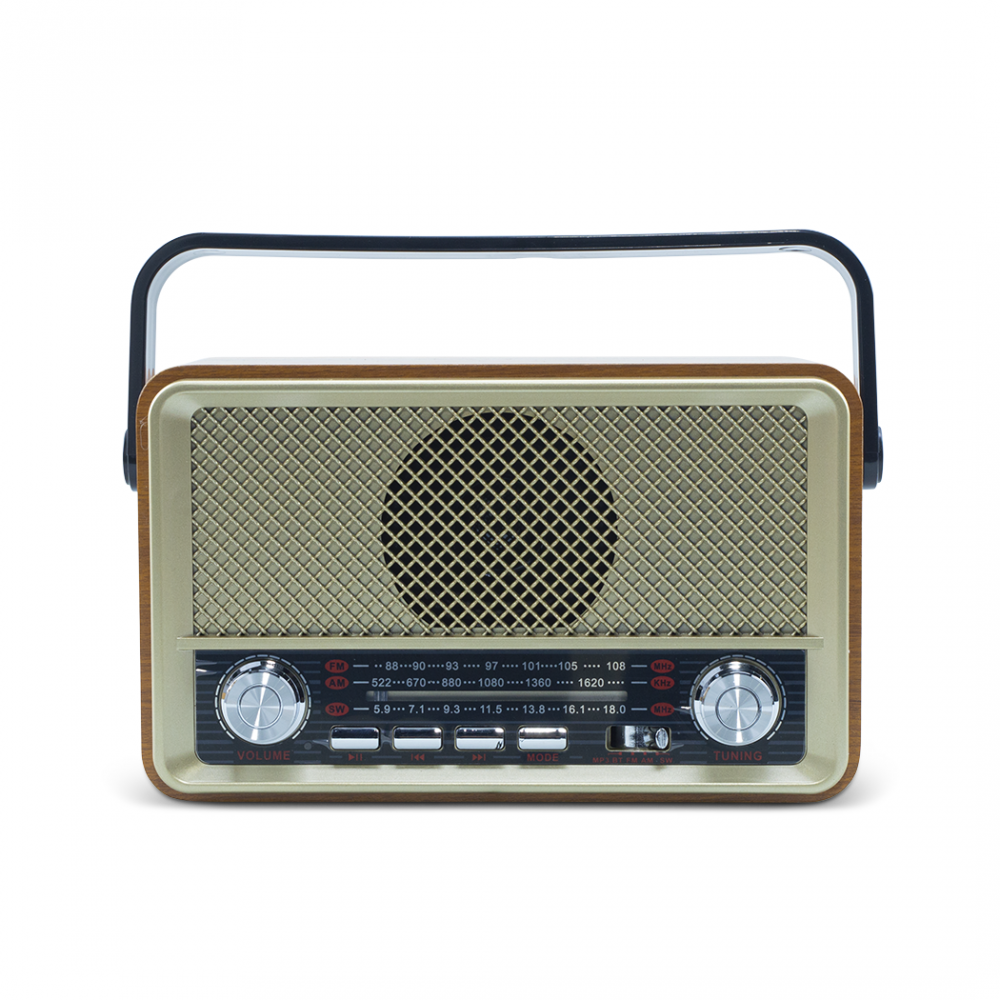 Radio FM rétro sans fil Q-SY500 haut-parleur portable MP3 Bluetooth USB AUX TF