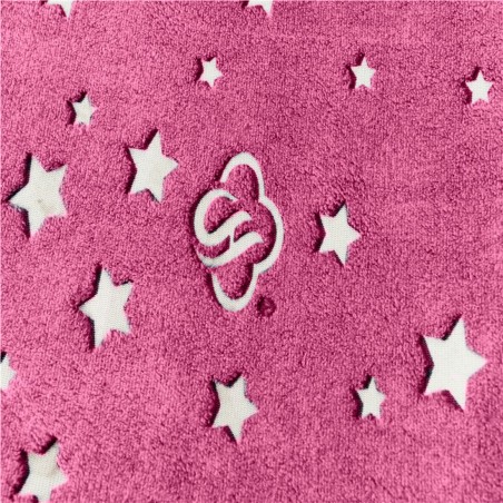 Couverture magique en flanelle douce pour enfants étoiles roses fluorescentes