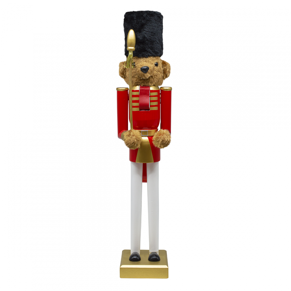 Casse-Noisette Ours 50H cm 433007 Décorations de Noël Rouge Toy Soldier