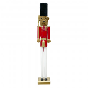 Casse-Noisette Ours 90H cm 433008 Décorations de Noël Soldat Rouge